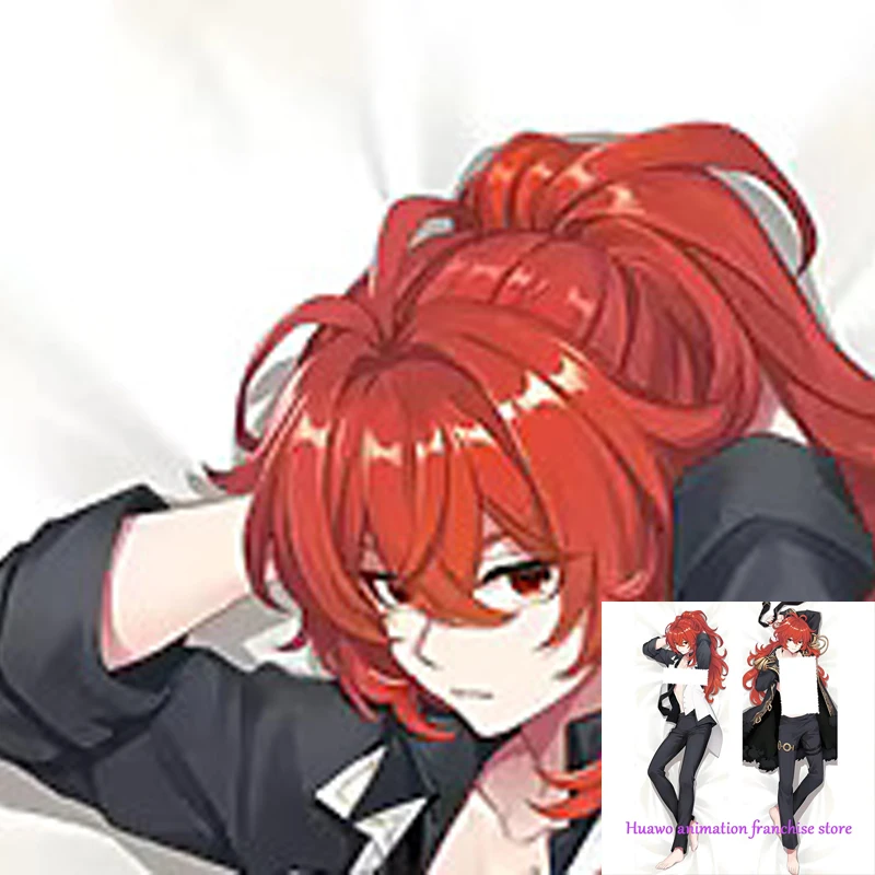 

Anime Dakimakura Pillow Genshin Diluc 2-Side Print Pillowcase Hugging Body Cushion Cover Otaku Waifuristmas Decoration 2023