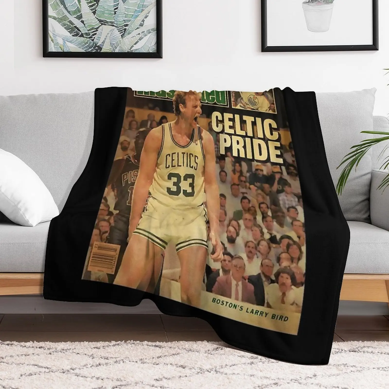 vintage Larry sport bird cover style Throw Blanket