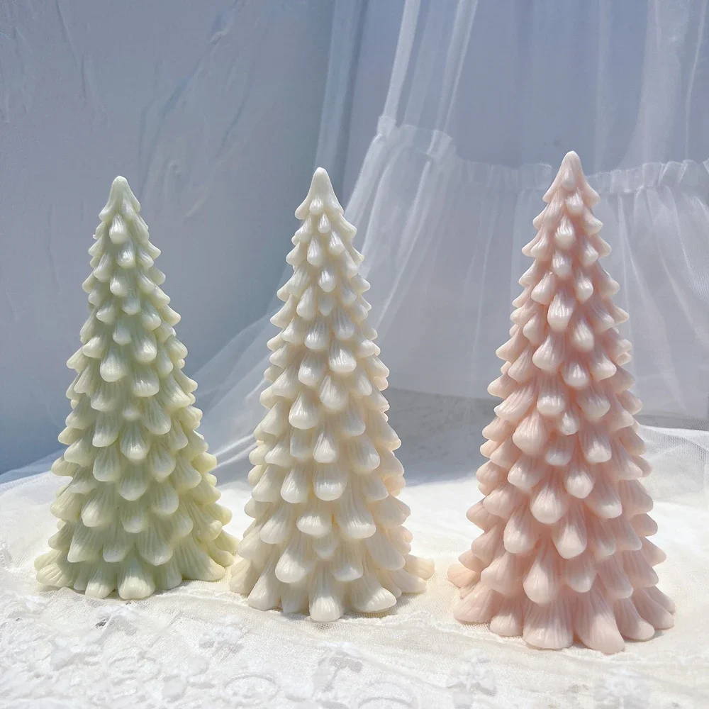 

M size Christmas Tree Silicone Candle Mold Dinner Soy Wax Silicone Mould Christmas Ornaments Silicone Mold