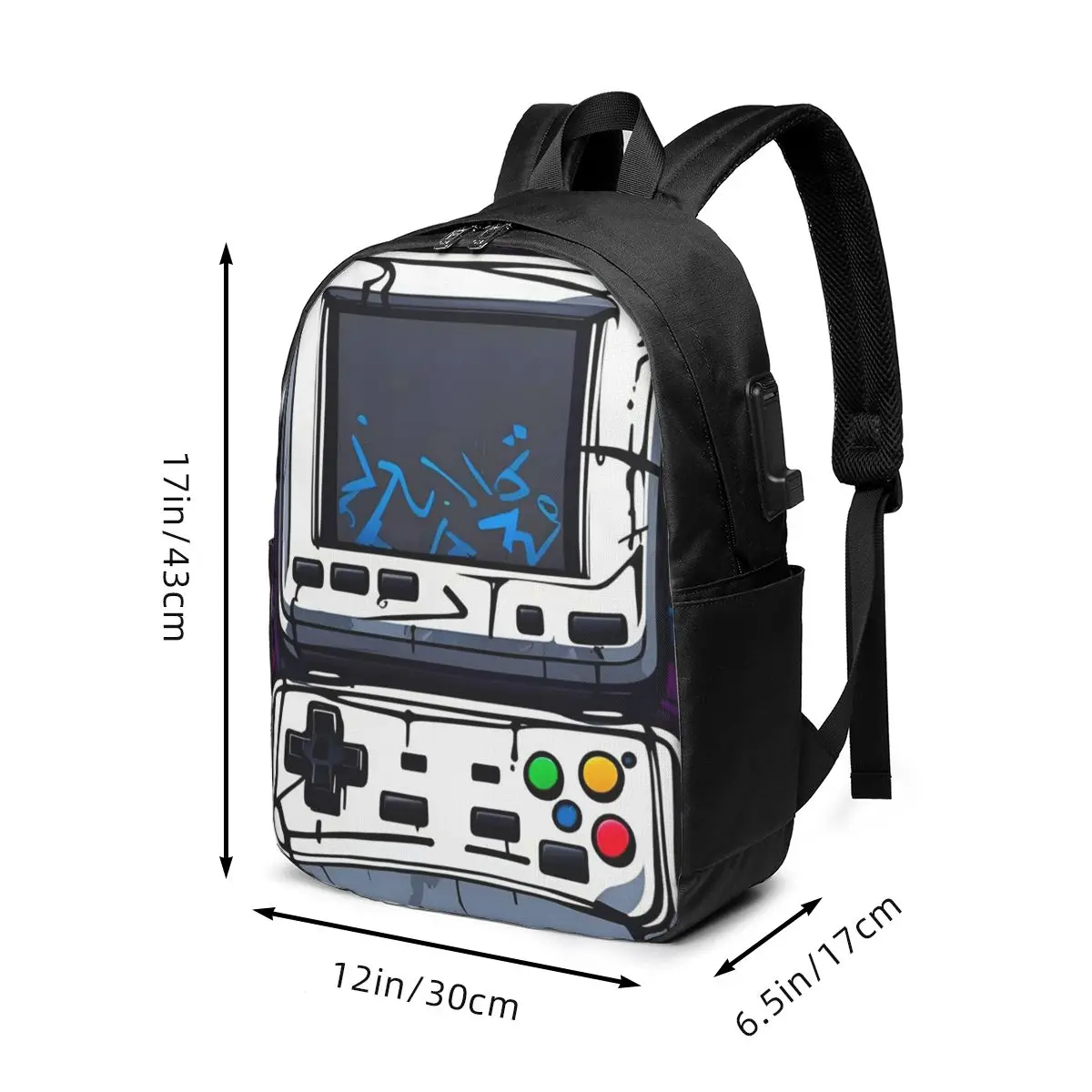 Handheld Game Console Controller Backpack Travel Notebook Bag Computer College Student School Bag Laptop Shoulder Bags Men Women