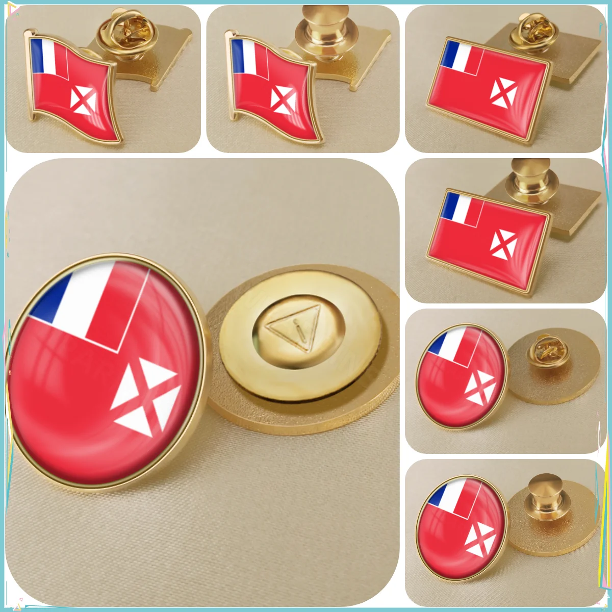 Wallis and Futuna of France Flag Brooch Badges Lapel Pins