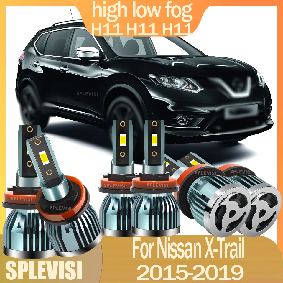 

12V 100W/Pcs Tool-Less Setup Waterproof IP68 5 year warranty LED Headlight foglight For Nissan X-Trail 2015 2016 2017 2018 2019