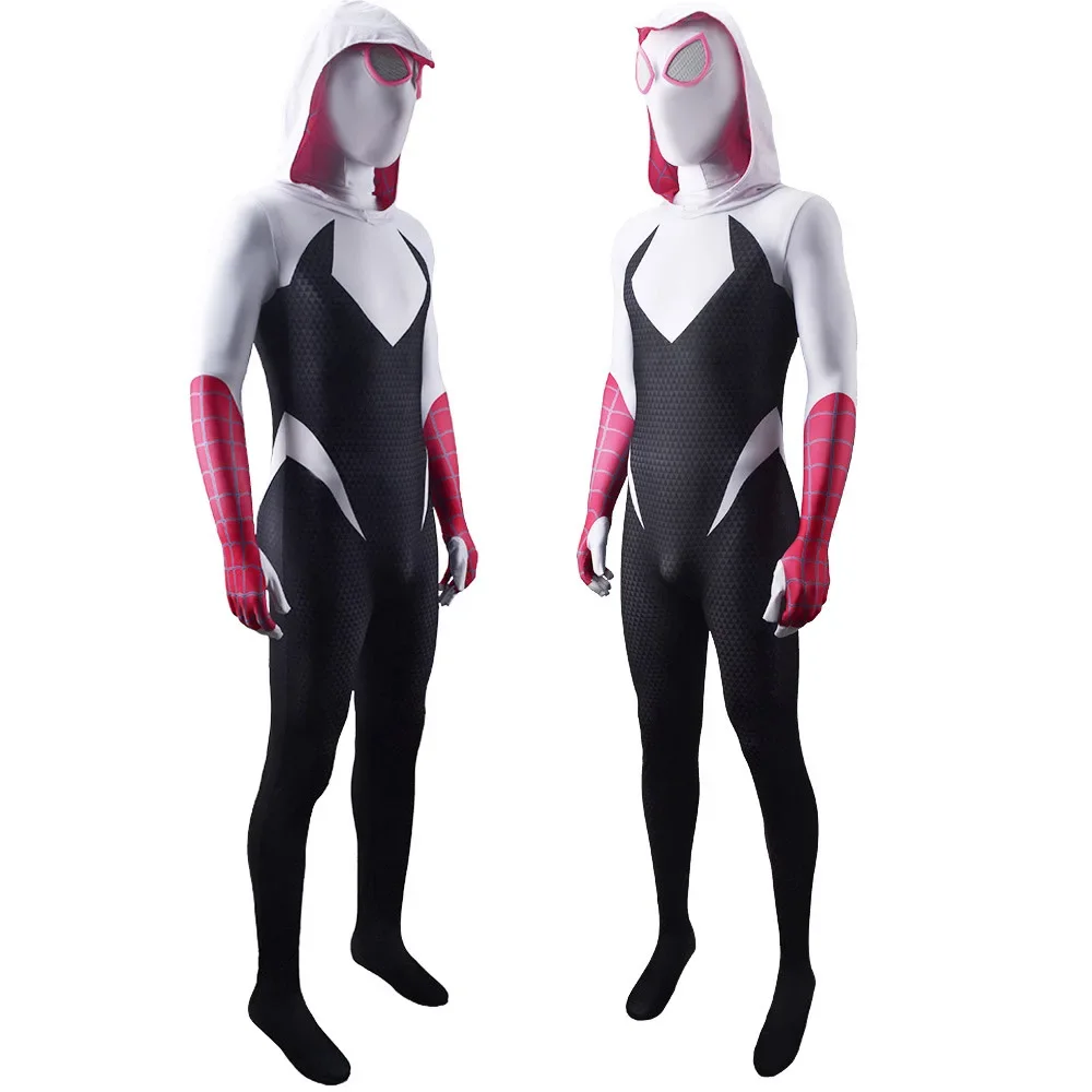 Superheld Gwen Spiderwoman Kostuum Cosplay 3D Gedrukt Spandex Zentai Suits Halloween disfraces para Bodysuit Cosplay Kostuum