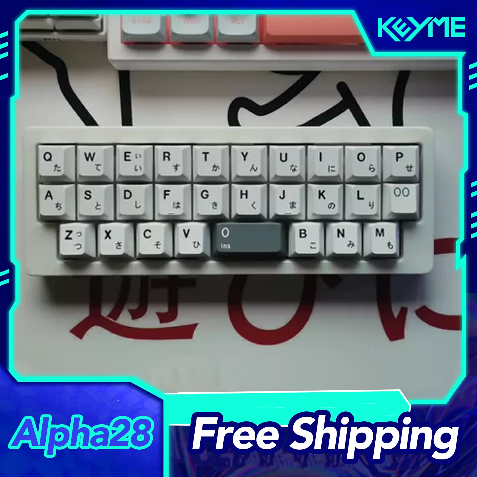 Alpha28 Keyboard Kit Wired Hotswap 28 Keys PLA Printing Case Support VIAL Customized RGB Ergonomic 30%  PC Gaming Keyboard Gifts