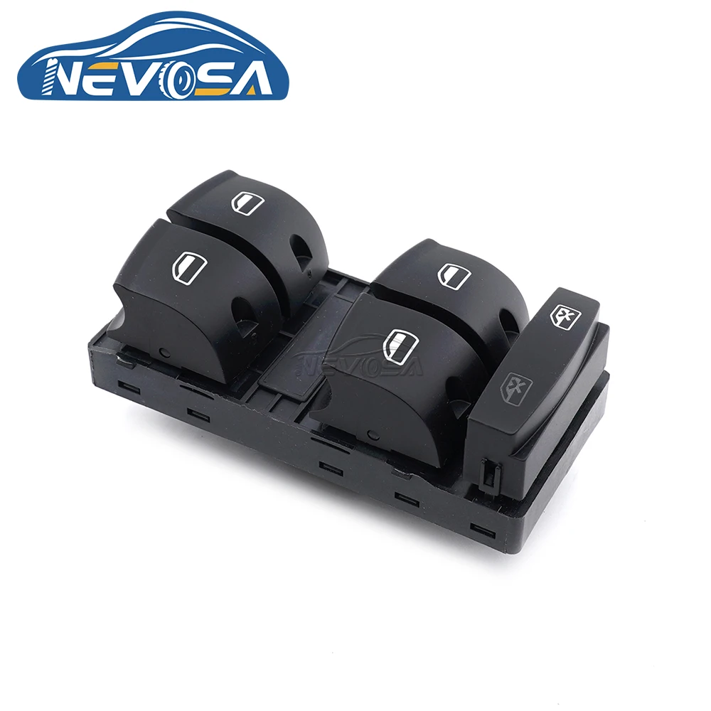 NEVOSA 4F0959851 For Audi A3 Sportback A6 C6 Sedan Auto Car Electric Power Panel Window Control Switch Master Button 4F0959851F