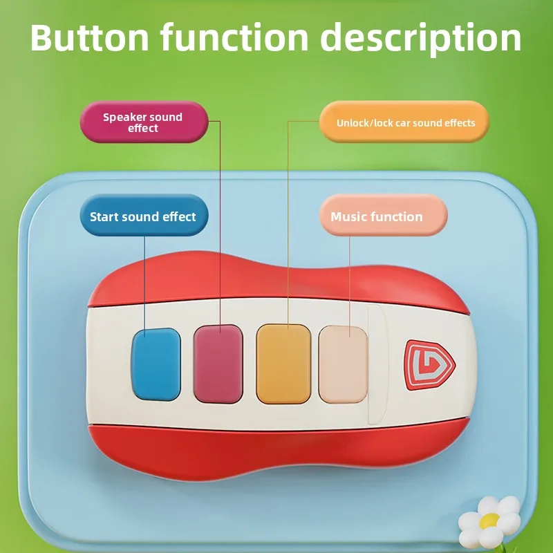 Giocattoli per bambini Chiave musicale per auto Vocali Voce per auto remote intelligenti Fai finta di giocare Giocattoli educativi per bambini Suono Canto Giocattoli Regali