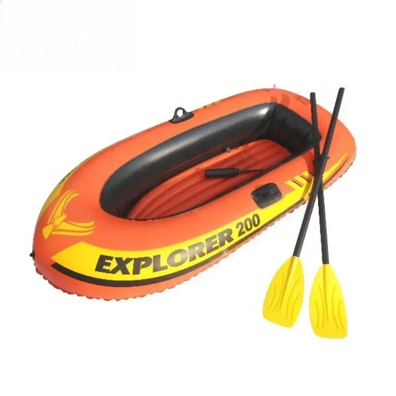 Orange Speed PVC Rubber Adventure Water Sailing Fishing Inflatable Boat