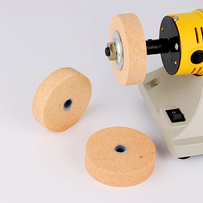 1 pz 3 "75mm mola tampone per lucidatura disco abrasivo abrasivo 6mm/8mm albero con gambo per smerigliatrice metallica Dremel utensili rotanti