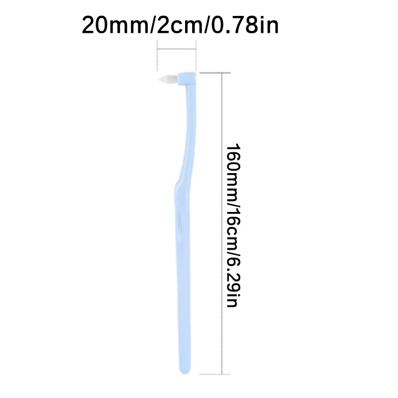 1 Stuks Cluster Kleine Platte Kop Tandenborstel Enkele Bundel Orthodontische Borstel Interdentale Borstel Interdentale Borstel Mondverzorging Tool