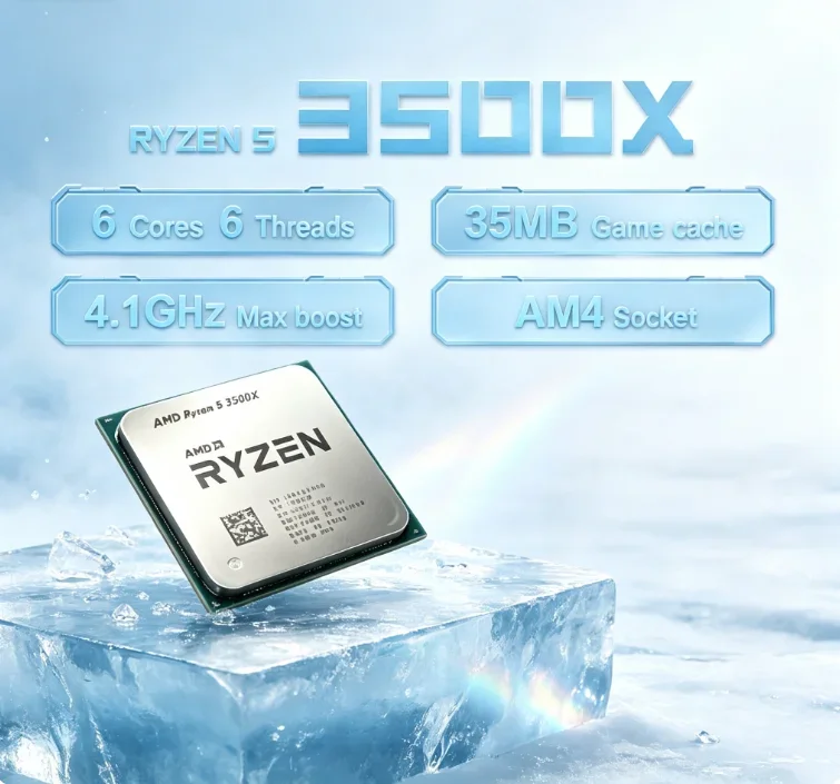 Meilleures ventes - AMD Ryzen 5 3500X - 6 cœurs - 6 threads - 4,1 GHz - 32 Mo de cache intelligent - AM4 - Premier choix pour les PC de sport électronique