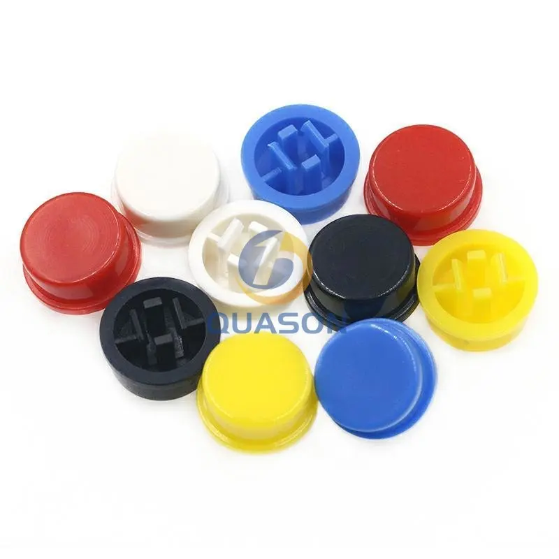 25PCS Tactile Push Button Switch Momentary 12*12*7.3MM Micro switch button + 25PCS Tact Cap(5 colors) forArduino Switch