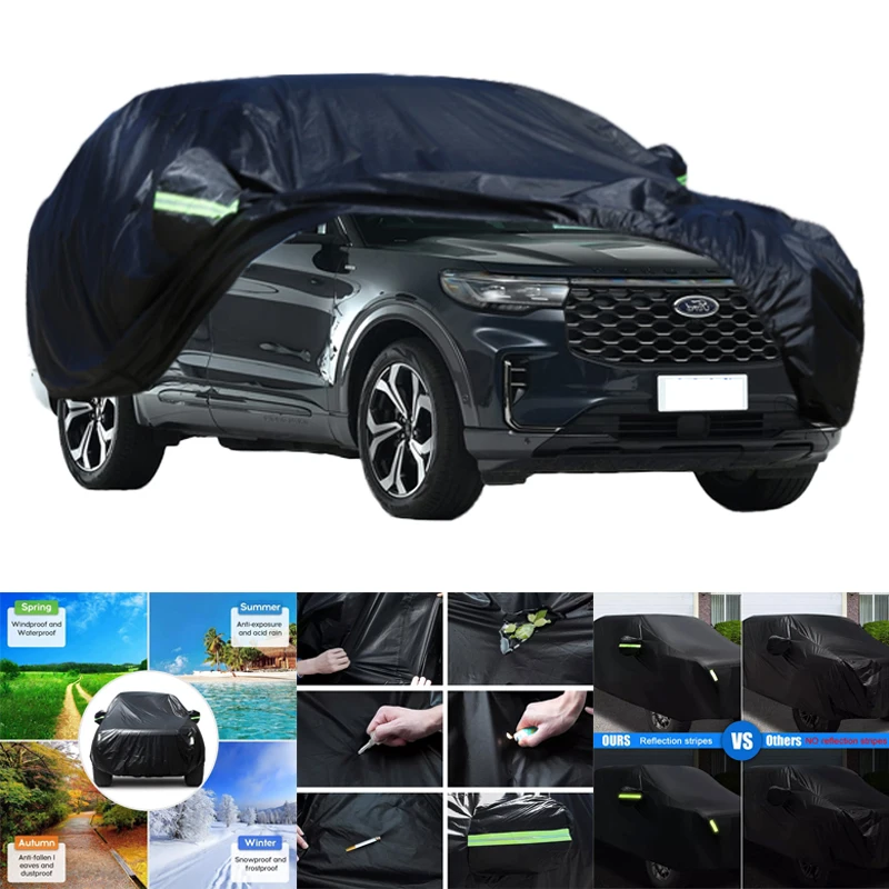 

For Ford Explorer All-Weather Car Covers 6-in-1 Waterproof Dustproof UV Proof Snowproof Scratch Resistant Protection