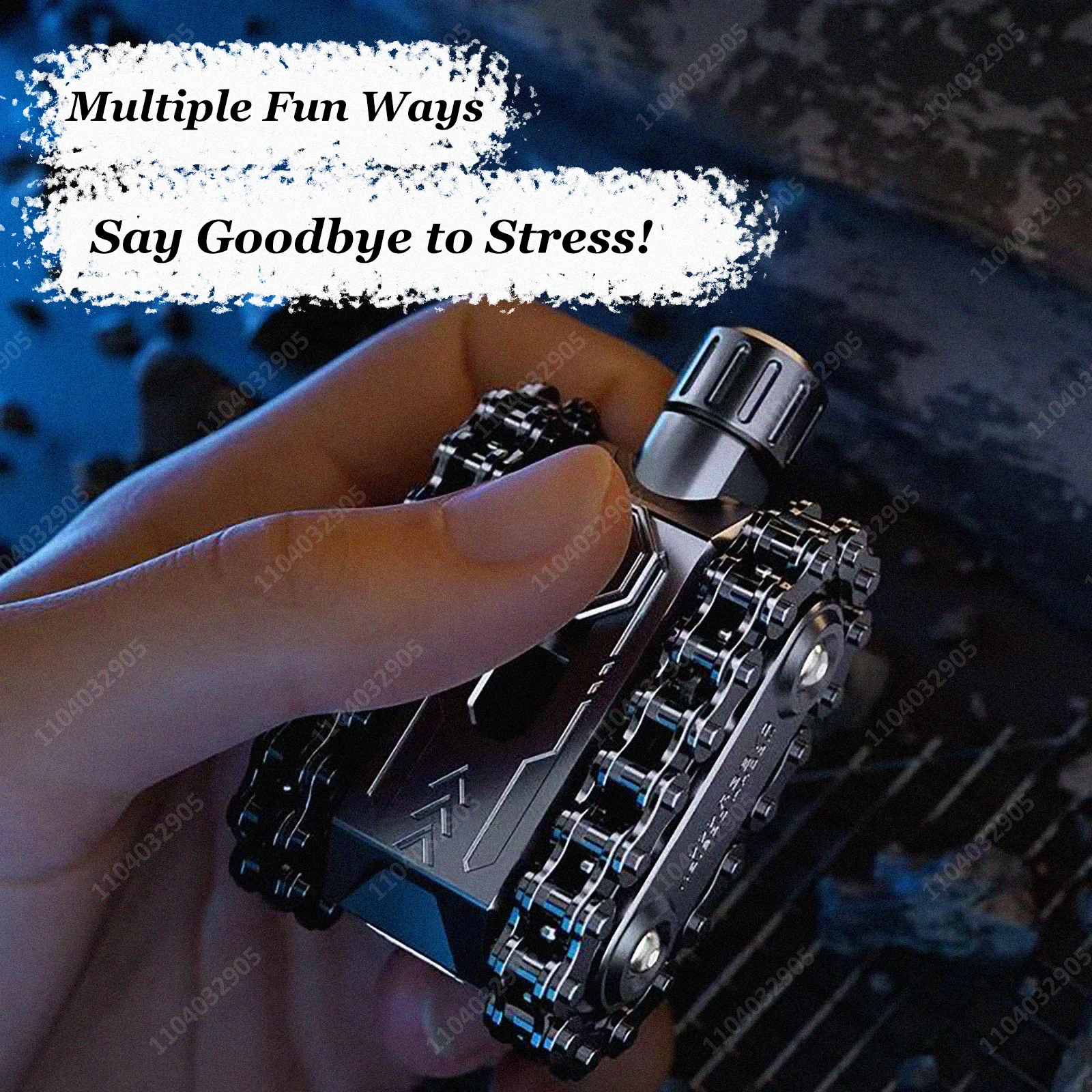 EDC خزان تململ لعبة والعتاد سلسلة تململ سبينر الدوار والمنزلق المغناطيسي مع نقرات اللمس لتخفيف التوتر أداة الأولاد الهدايا #5