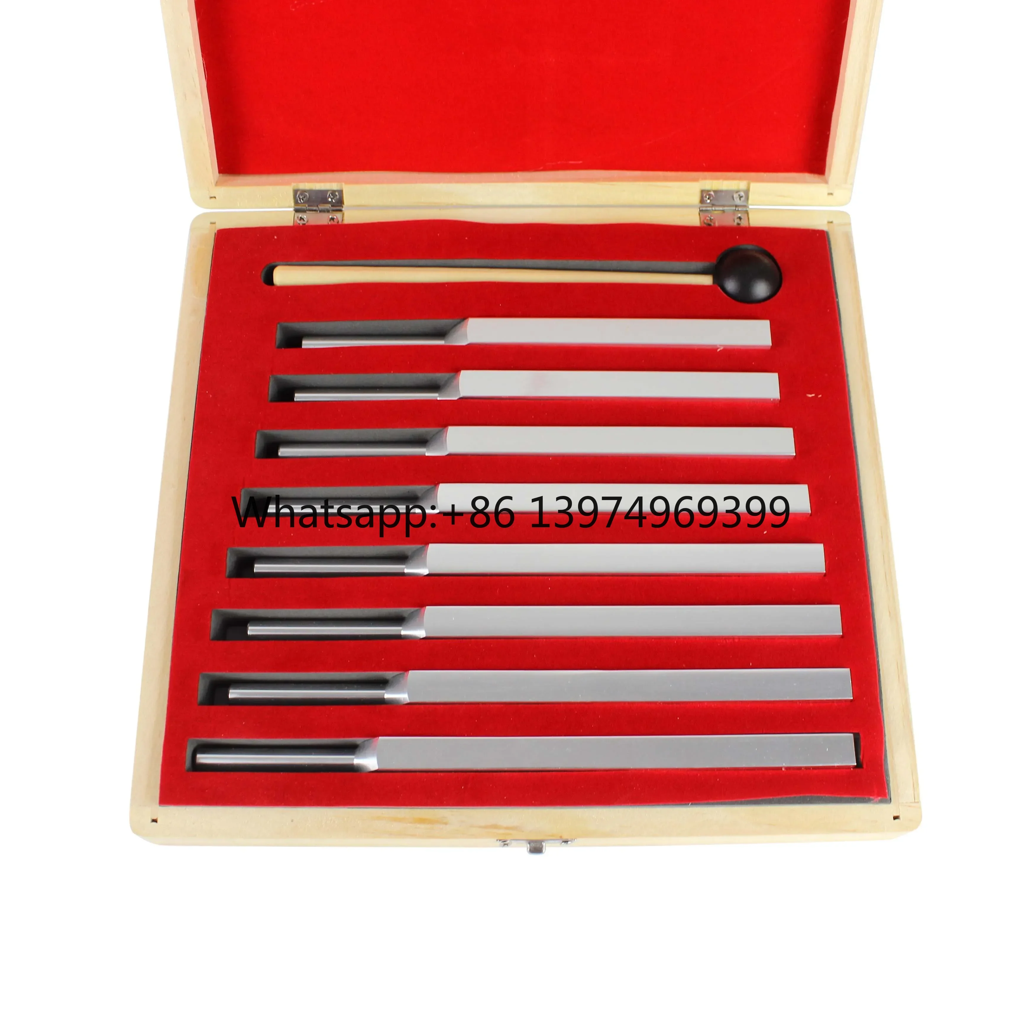 256-512hz Tuning Fork Set 8pcs Tuning Fork With Wooden Box and Hammmer factory
