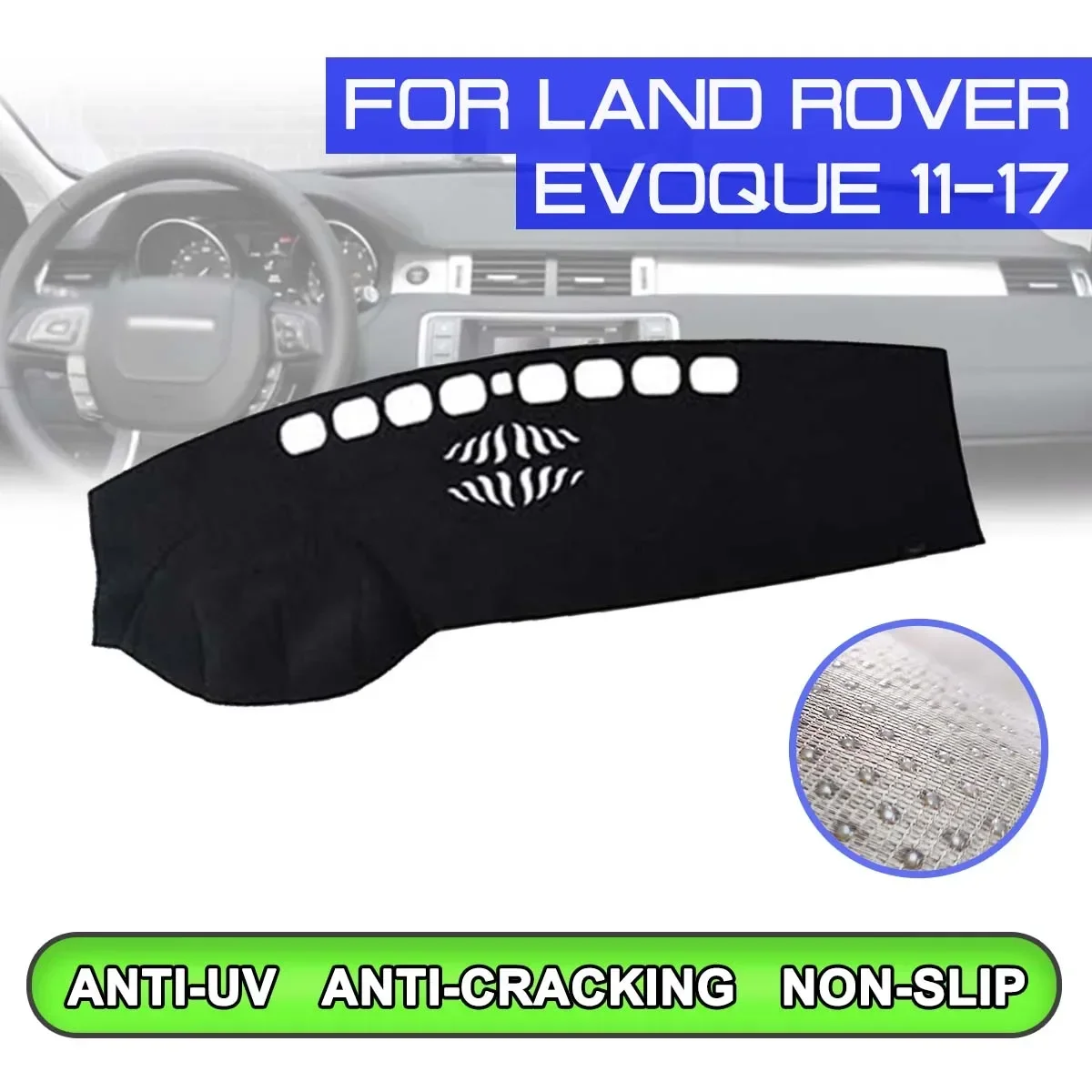 Car Dashboard Mat for Land Rover Evoque 2011 2012 2013 2014 2015-2017 Anti-dirty Non-slip Dash Cover Mat UV Protection Shade