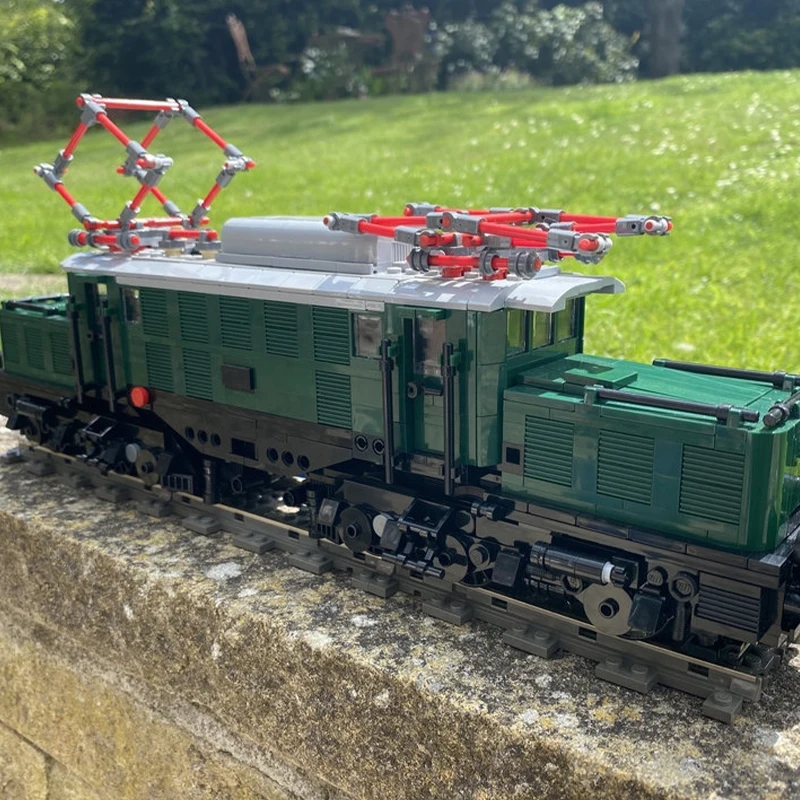 City Train DR E94 Blocos de Construção para Crianças, Modelo de Locomotiva Elétrica, High Tech Montado Tijolos, Long Rail Track, Presentes Brinquedos, MOC-109267