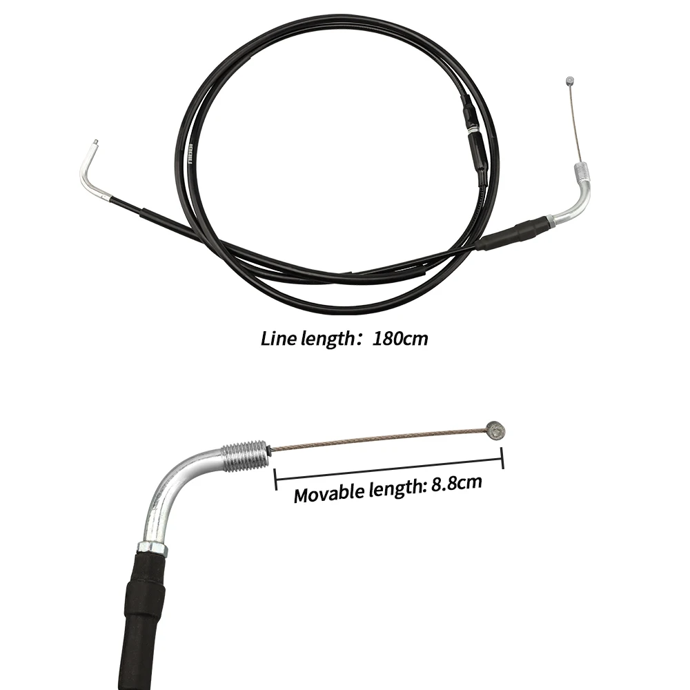 NIBBI Throttle Cable 180cm Universal Motorcycle Accelerator Gas Throttle Carburetor Choke Cable for GY6 Engine Scooter Pitbike