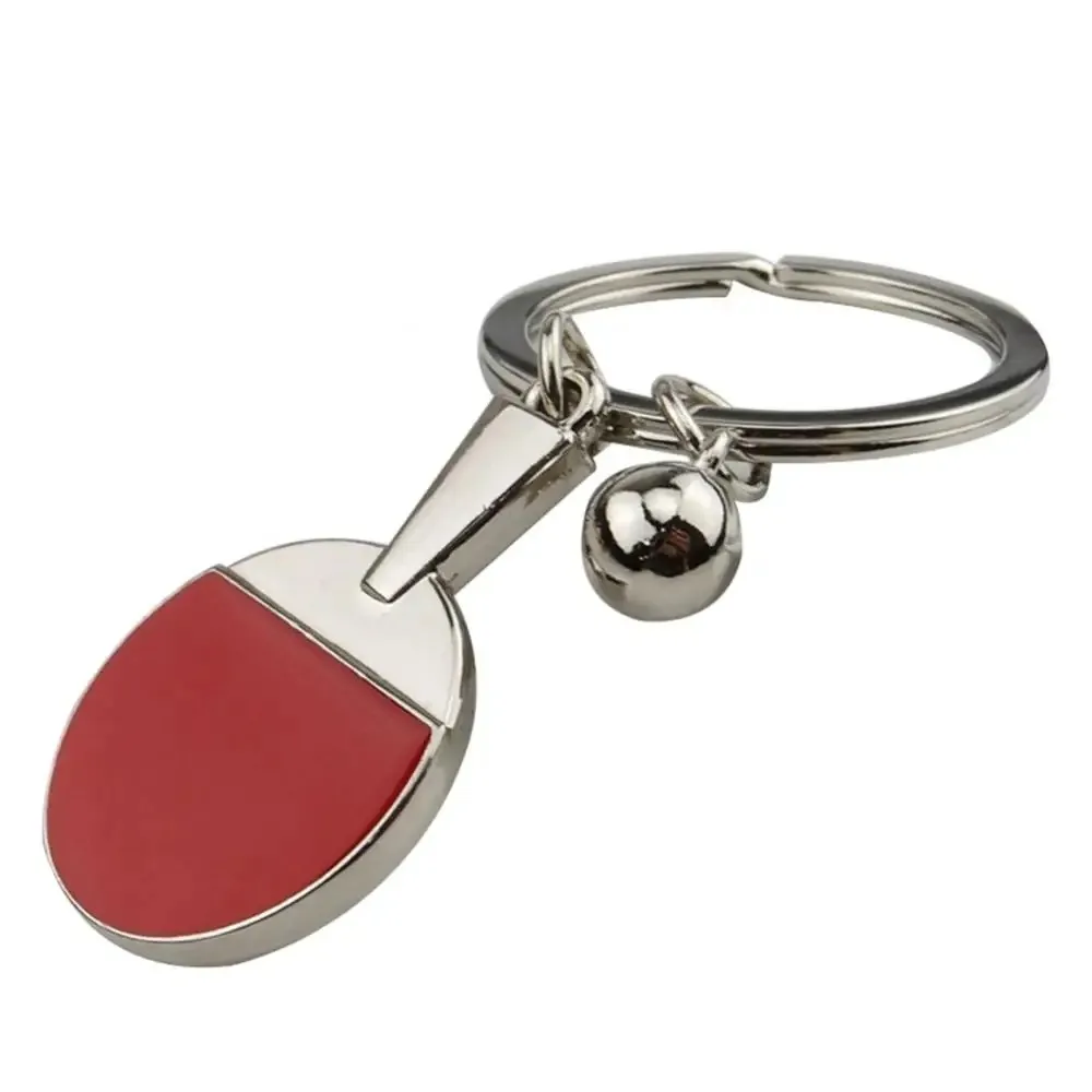Mini Pingpong Bat Ball Keychain Zinc Alloy Keychain Mini Pingpong Bat Keyring Creative Jewelry Gifts Table Tennis Key Chain