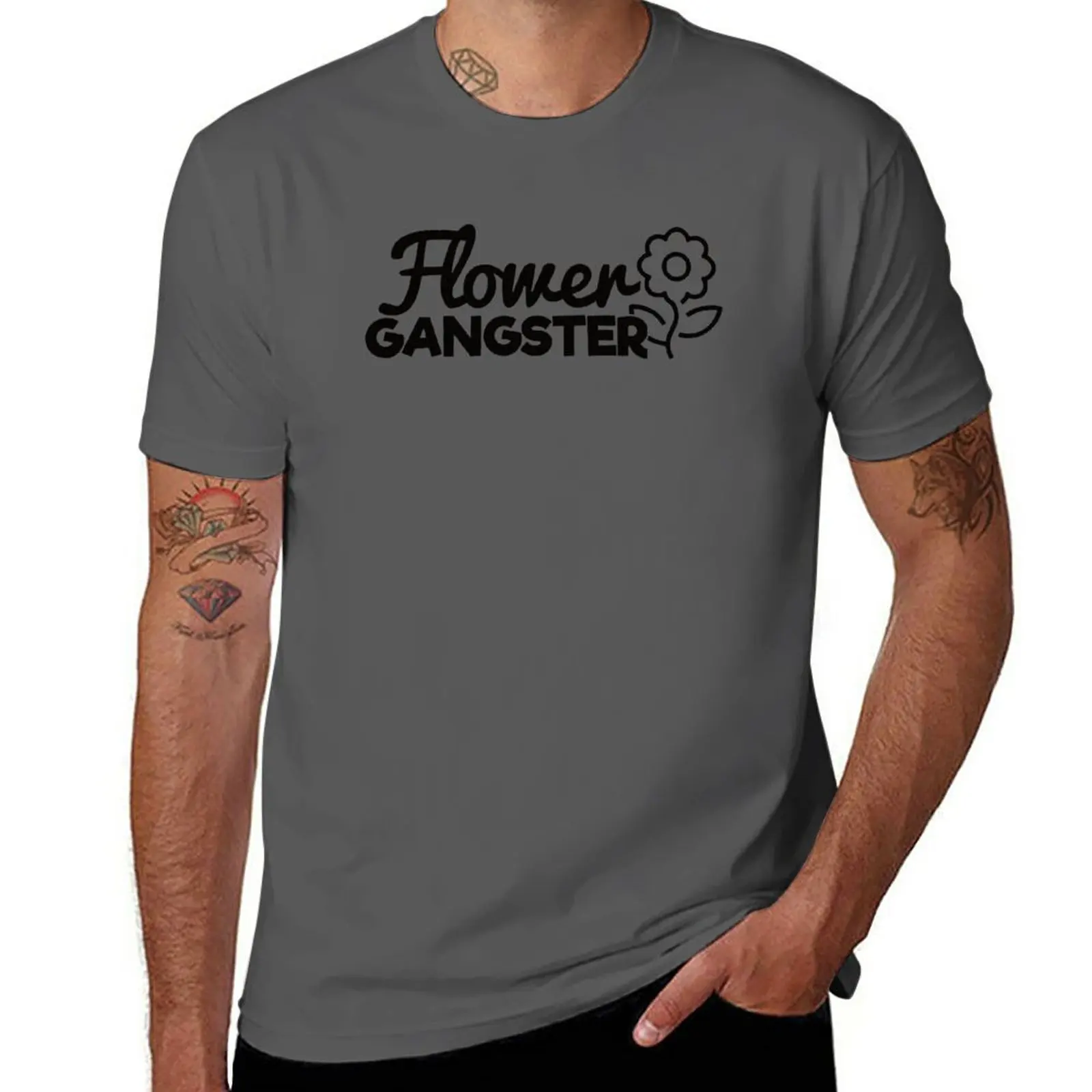 

New Flower Gangster - Funny Florist Quotes T-Shirt oversized t shirt summer top T-shirt short mens graphic t-shirts hip hop