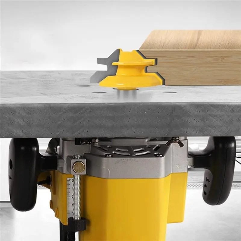 B97A-1PC 45 Degree Lock Miter Router Bit 6Mm Shank Woodworking Tenon Milling Cutter Tool Drilling Milling For Wood Carbide