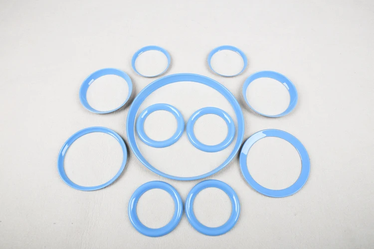 Brand New ABS Plastic UV Protected Interior Rings Mini Ray Style Pure Color For Mini Cooper R60 R61 S (11 Pcs/Set)