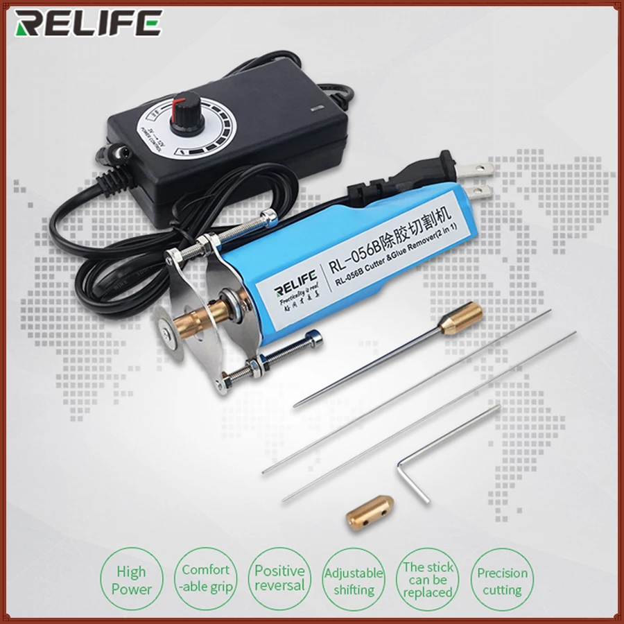 Relife RL-056B 2 in 1 LCD Screen Glue Remover and Cutter for LCD OLED Screen Glue  Phone Screen Cutting Machine Remover