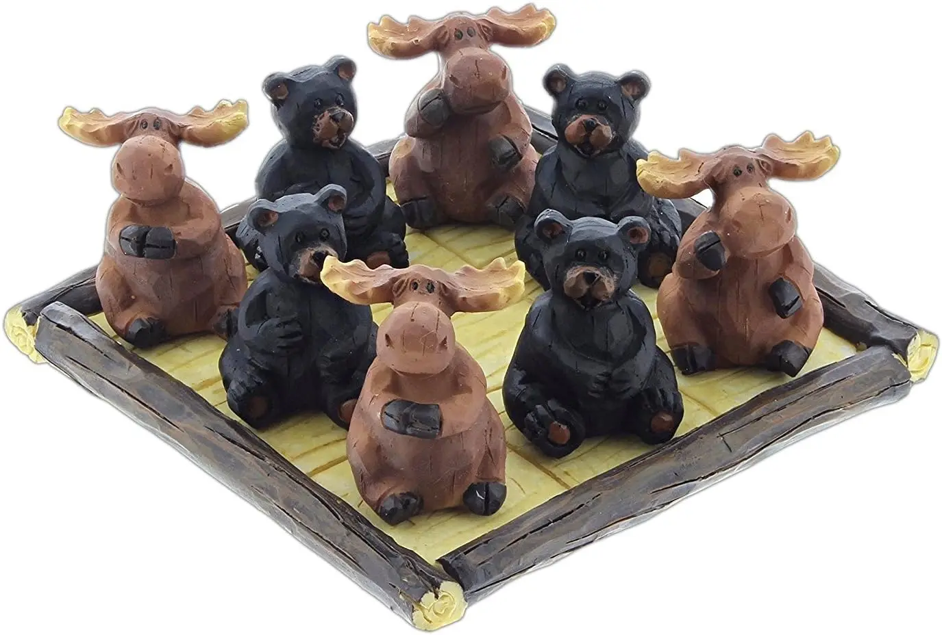 

Resin Black Bear vs. Moose Tic-Tac-Toe Game Set with 5' Board