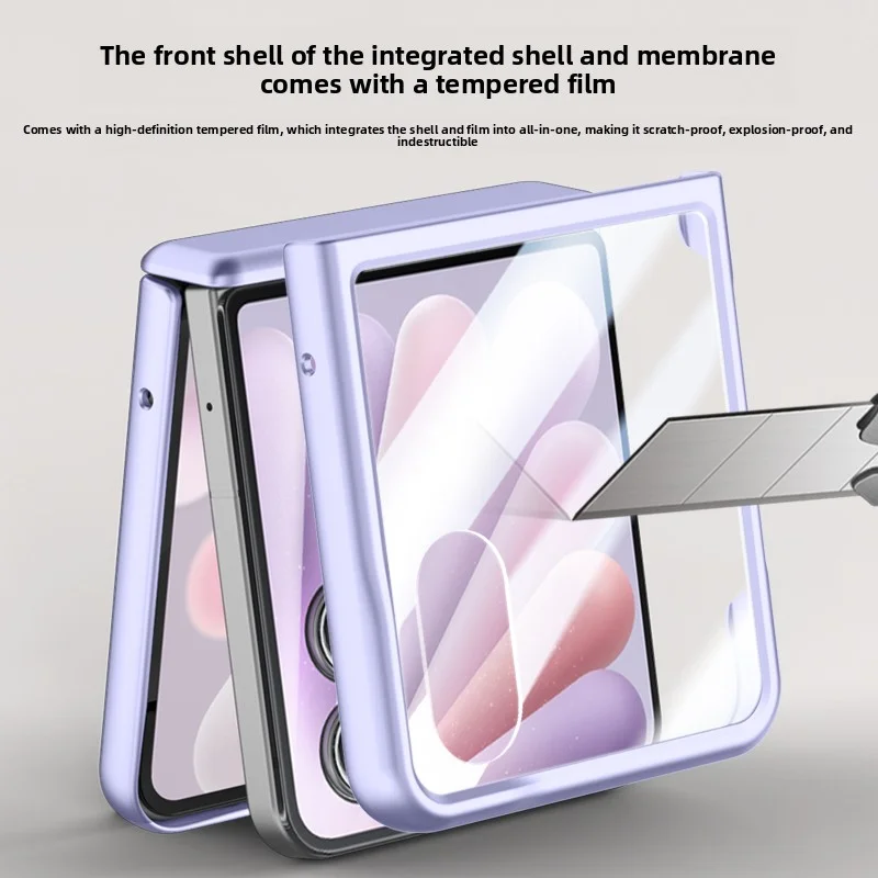 Suporte de luxo fosco caso para honor magic v flip 2 filme de vidro magnético proteção anti-impressão digital pele dura amigável suporte capa