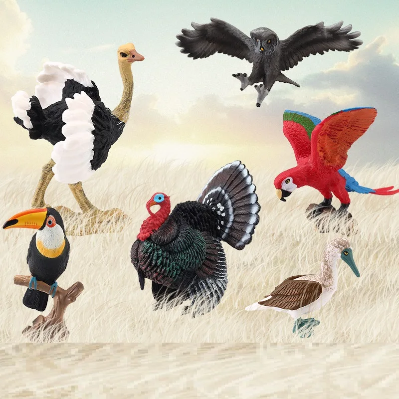 Simulation Animal Poultry Birds Cognitive Model Plastic Handicraft Miniatures School Teaching Tool Home Decoration gift A78