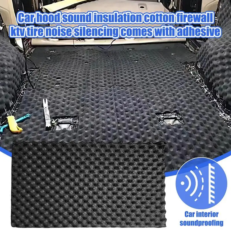 Sound Absorbing Panel Sound Pads Acoustic Panels Self Adhesive Acoustic Barrier for Car Studio Waterproof Sound Proof Padding view 3