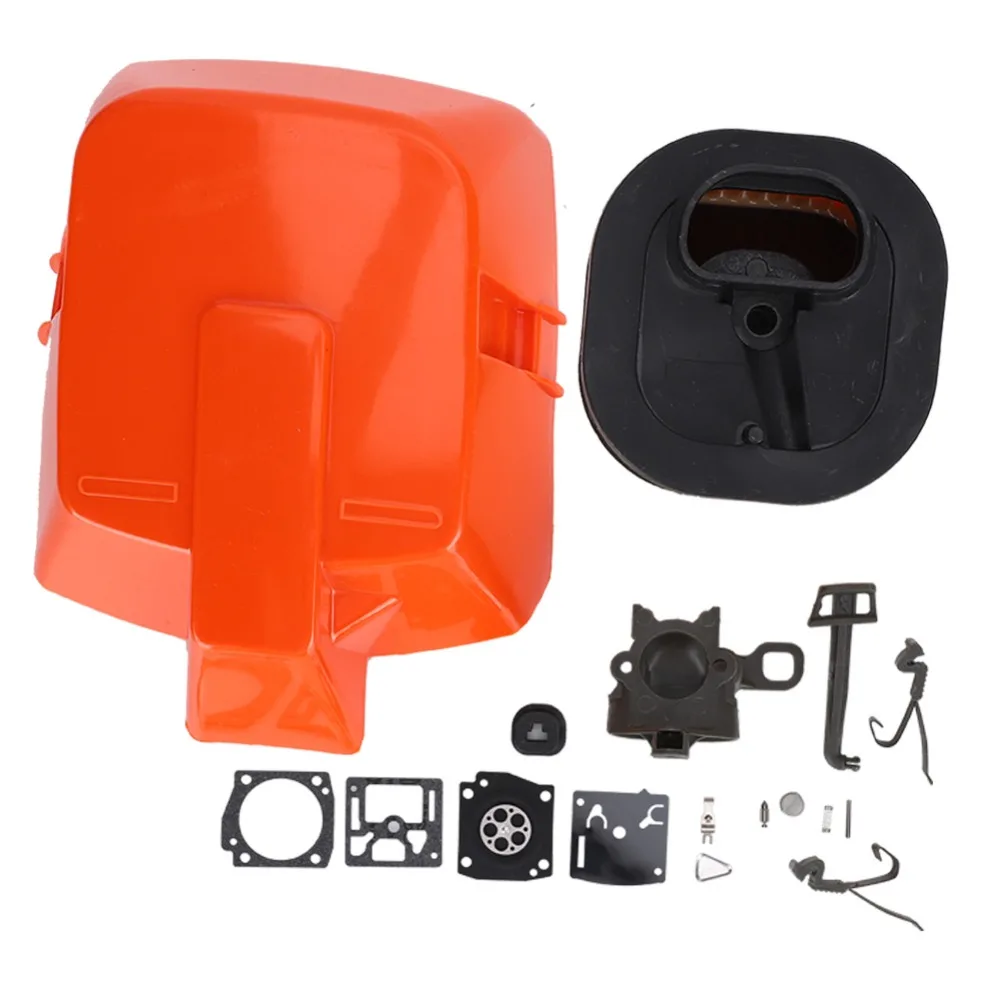 ABS Air Filter Cover Kit With Baffle Compact Throttle Lever Kit for Husqvarna H365 362 365 371 372 372XP Chainsaw