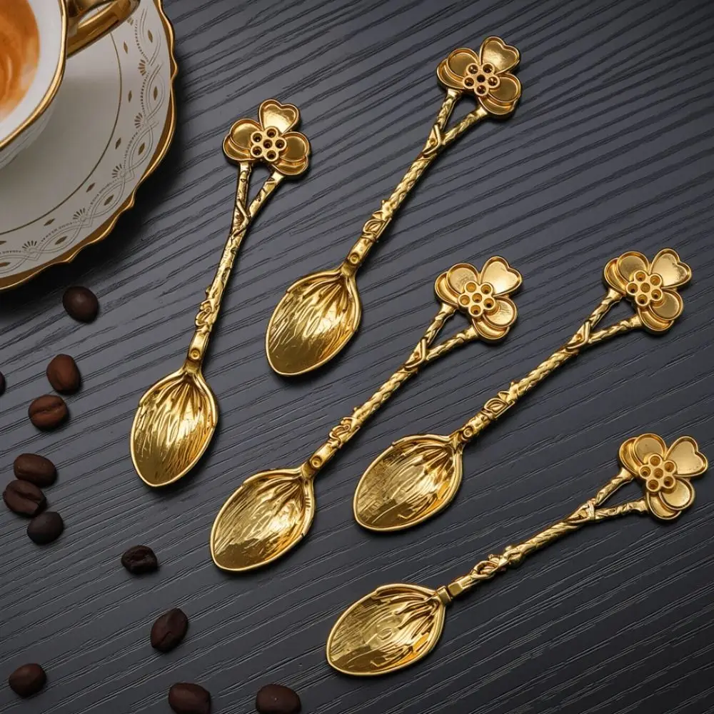 

Винтажная десертная ложка в королевском стиле, столовые приборы, десертная ложка, кухонные аксессуары, ложка для смешивания, чайная ложка, кофейная ложка, Рождественский подарок