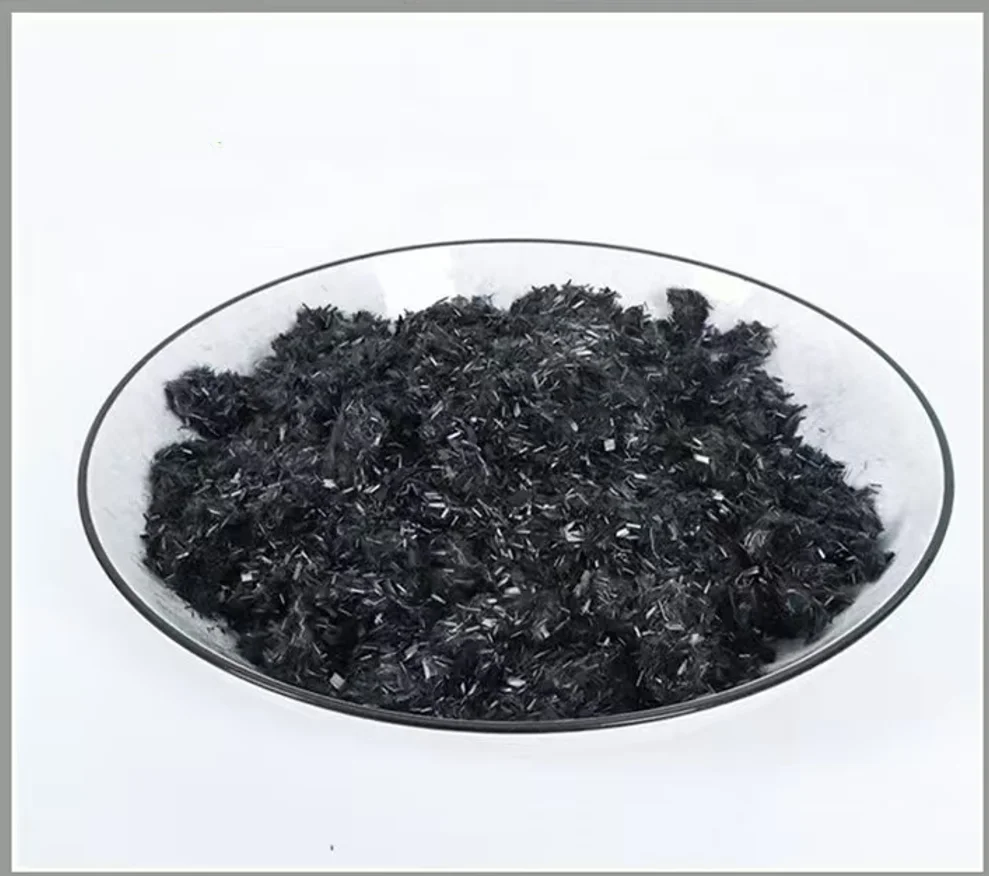 

24K A+ forged chopped flake Forged carbon fiber yarn strands Vacuum Hand Paste Carbon Fiber 0.4mm 0.5mm 1mm length 500g