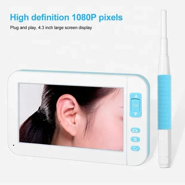 C01 3.9mm Household Visual Intelligent Ear Pick Handheld Otoscope Endoscope With Screen Display,Ear Endoscope Camera