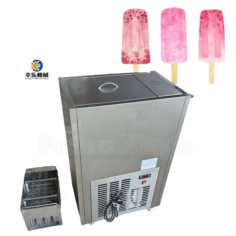 

Commercial ice lolly bar popsicle making cream sticks banching chamfering wooden stick ice cream making machine