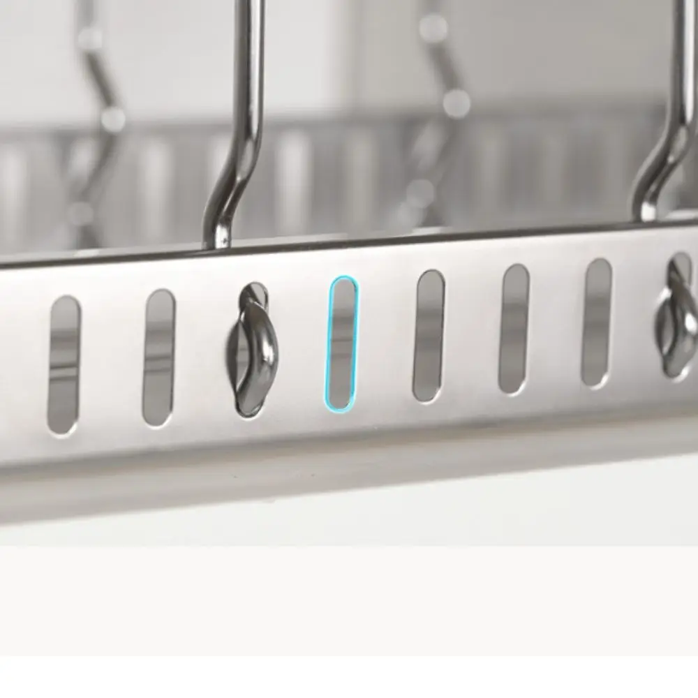 Sturdy Stainless Steel Pot Lid Storage Rack Smooth Polishing Multiple Separated Curved Brackets Cutting Board Holder