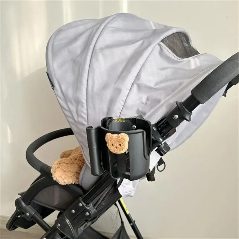 حامل كأس عربة 2 في 1 مع جبل الهاتف للآباء والأمهات المشغولين منظم المشبك القابل للتعديل للآباء والأمهات الصغار ملحق عربة Pram #3