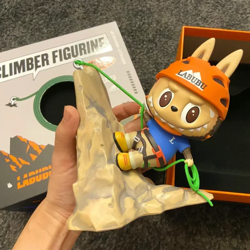 Genuine 15cm Labubu Rock Climber Anime Figure Model Decoration Ornament Collection Figurine Big Doll Pvc Material Friends Gifts