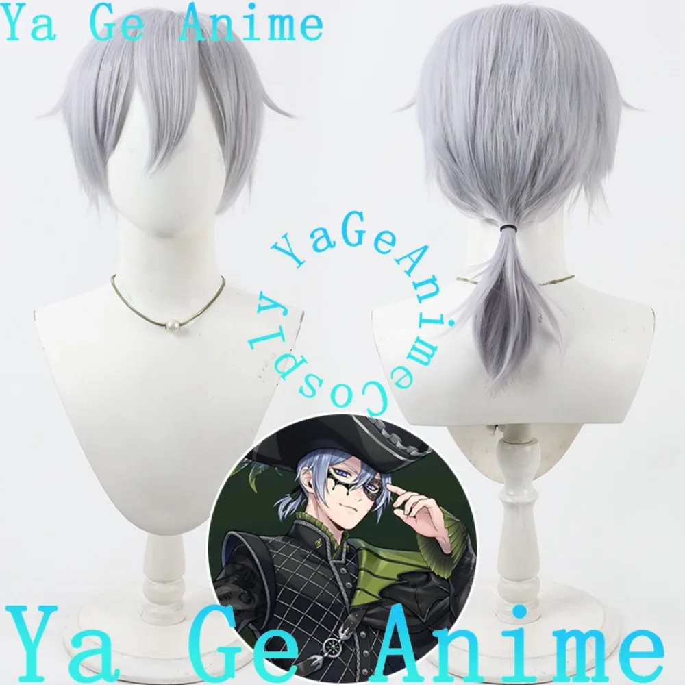 

Ya Ge Anime Store Twisted Wonderland Silver Cosplay Wig Anime Games Halloween Carnival Party Synthetic Heat Resistant Hair