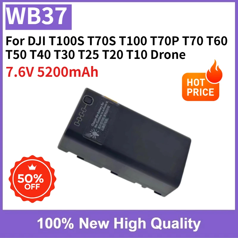 

7.6V 5200mAh WB37 External Remote Controller Battery for DJI T100S T70S T100 T70P T70 T60 T50 T40 T30 T25 T20 T10 Drone