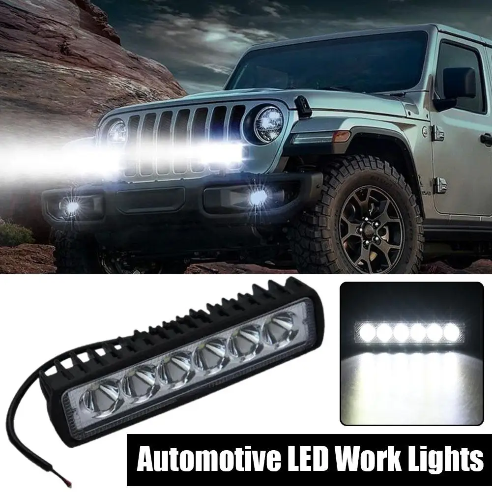 Automotive LED Work Lights 6inch 18W 6LED Work Light Flood Spot Beam Offroad Work Lamp Car Bar Driving SUV P6G2