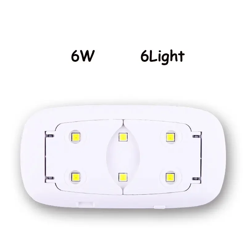 6w mini USB Interface UV LED Portable Nail Dryer, White Pink Nail Lamp, Polish Varnish Curing Machine