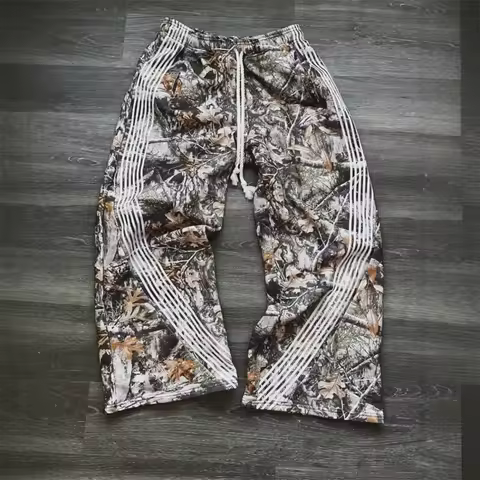 Camouflage Casual Pants Y2k Embroidered Camo Functional Tactical Functional Men's Women's Premium Jogging Drawstring Sweatpants