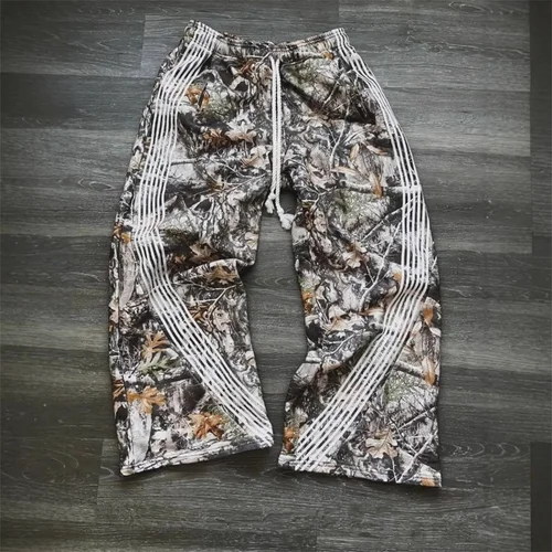 Pantalones informales de camuflaje Y2k, pantalones de chándal con cordón para correr, funcionales, tácticos, funcionales, bordados, para hombre y mujer