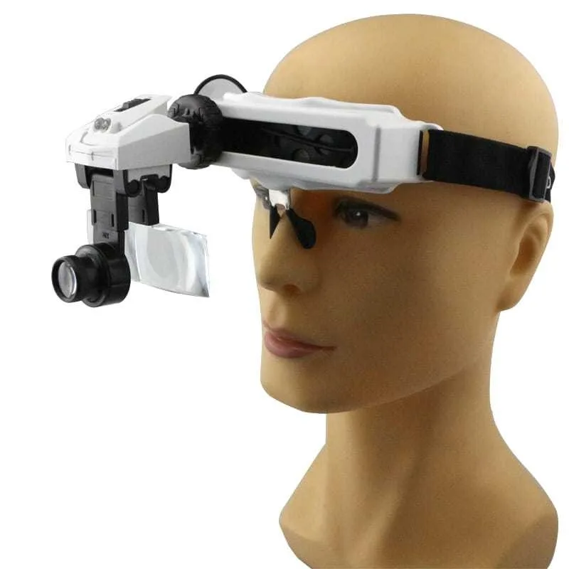 شاهد عدسة مكبرة لطب العيون، نظارات عالية الوضوح مثبتة على الرأس، خفيفة الوزن، 8 مجموعات من إصلاح المرايا #3