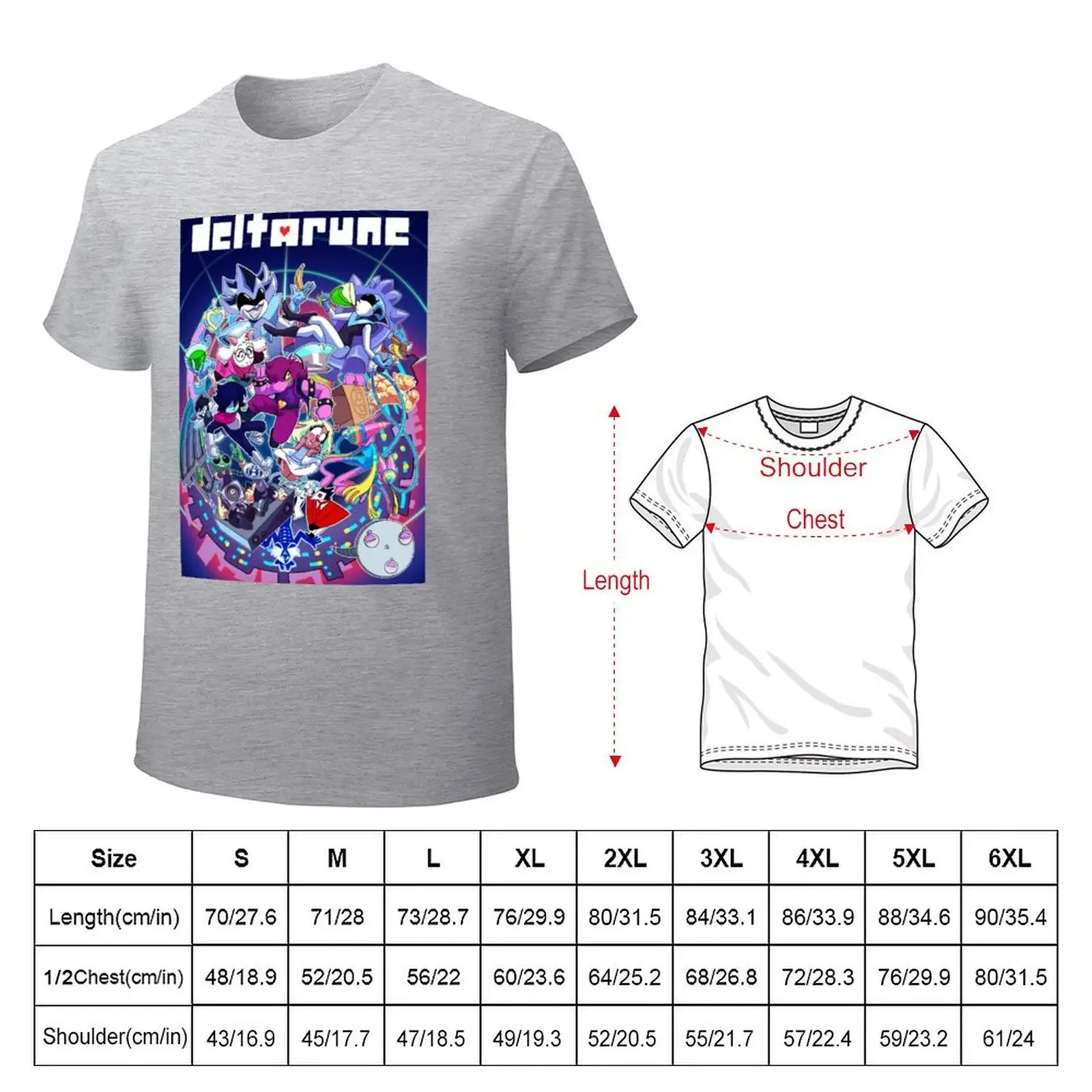 DELTARUNE chapter 2 T-shirt summer top customs design your own Short sleeve tee men