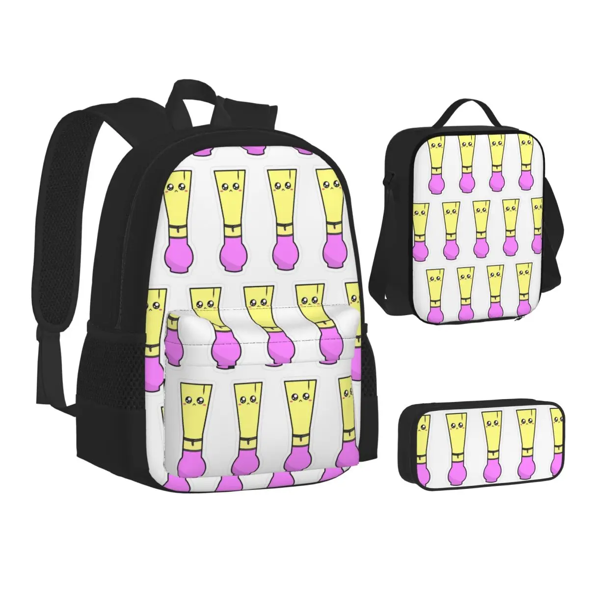 Bassoon Reeds Backpacks Boys Girls Bookbag School Bags Children Rucksack Lunch Bag Pen Bag Three-Piece Set