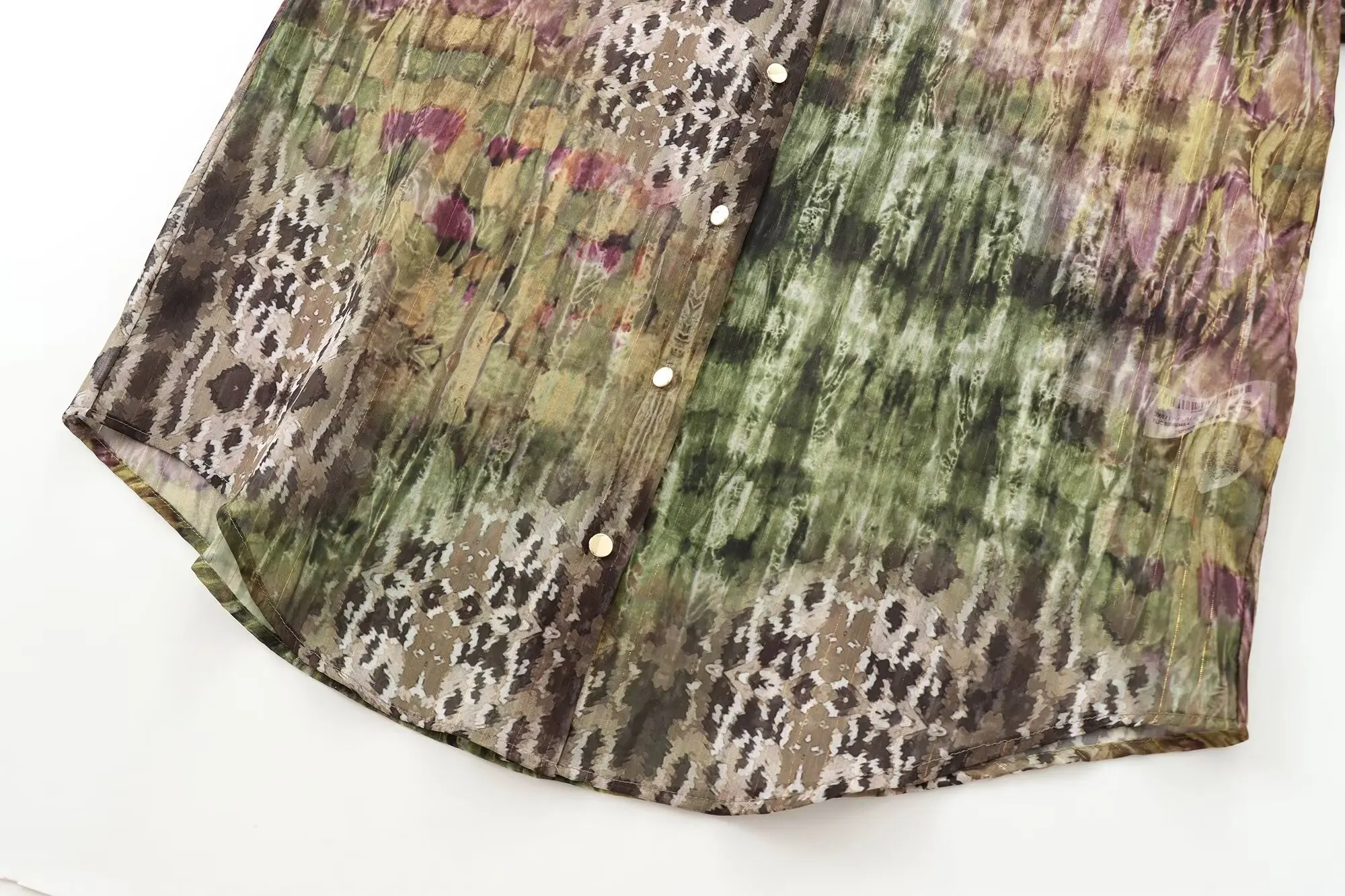 Maxdutti  French Fashion Printed Shirt Long Sleeved Chiffon Shirt Casual Blouse Women Elegant Ladies Tops