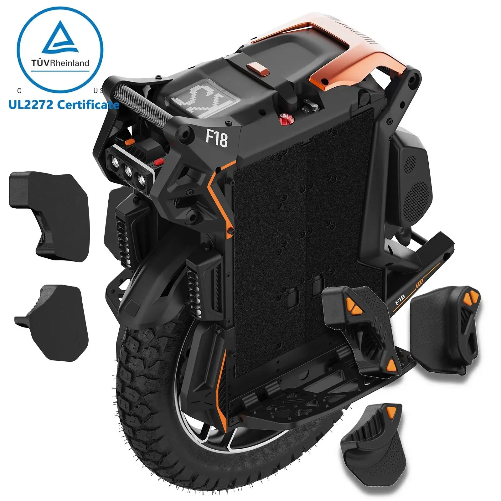 

INGSONG F18 Electric Unicycle: 75 MPH Speed, 9000W Power & 93-Mile Range. 3H Fast Charge, 100mm Suspension, 45° Climbing