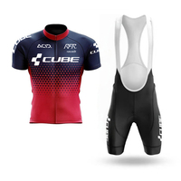 Cube jersey cycling summer men's bicycle breathable shirt fast drying sports shirt bib shorts